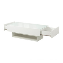 Rectangle Pedestal Coffee Table With Storage